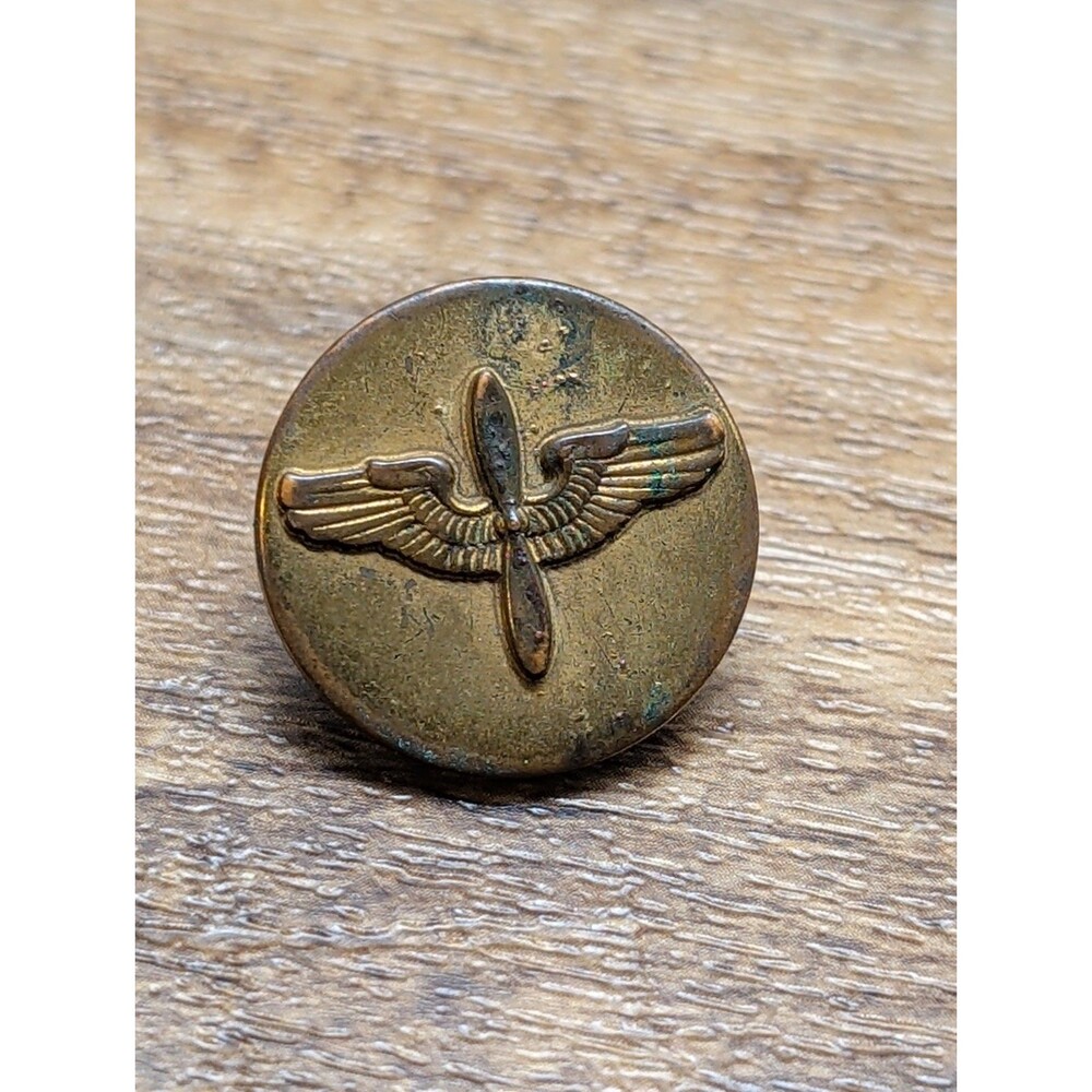 WWII WW2 USAAF Army Air Force Screw Back Collar Disc Military Insignia Pin